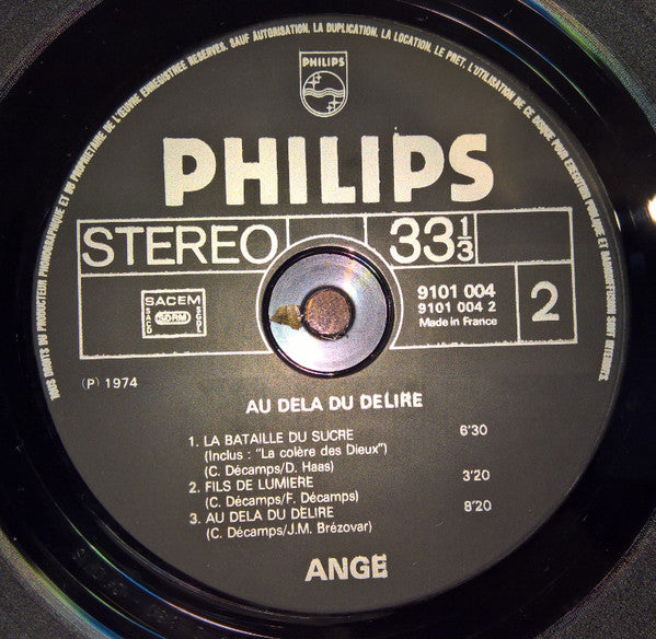 Ange (4) : Au-delà Du Délire (LP, Album, RP)