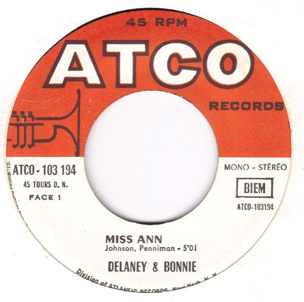 Delaney & Bonnie : Miss Ann (7", Single)