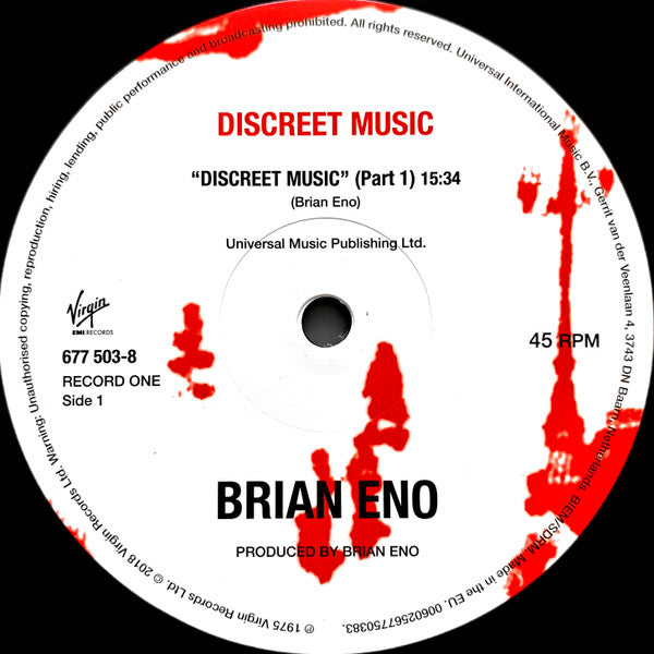 Brian Eno : Discreet Music (2x12", Album, Ltd, RE, Hal)