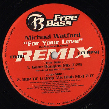 Michael Watford : For Your Love (Remixes) (12")