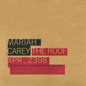 Mariah Carey : The Roof (Back In Time) (David Morales Remixes) (12", Promo)