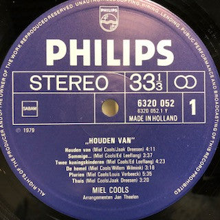 Miel Cools : Houden Van (LP, Album)