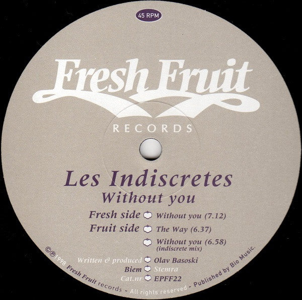 Les Indiscretes : Without You (12")