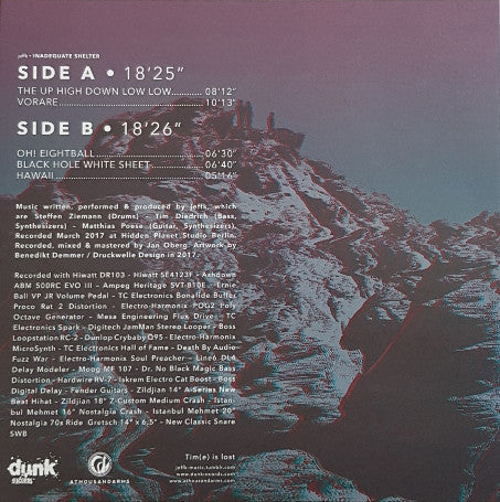 jeffk (2) : Inadequate Shelter (LP, Album, Ltd, Vio)