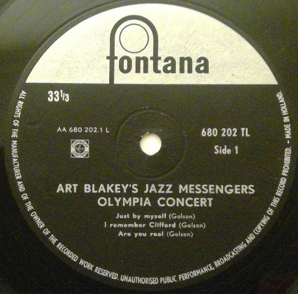 Art Blakey & The Jazz Messengers : Olympia Concert (LP, Album)