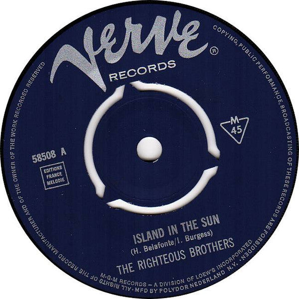 The Righteous Brothers : Island In The Sun (7", Single)