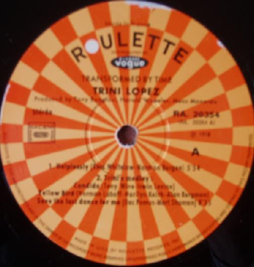 Trini Lopez : Transformed By Time (LP, Album)