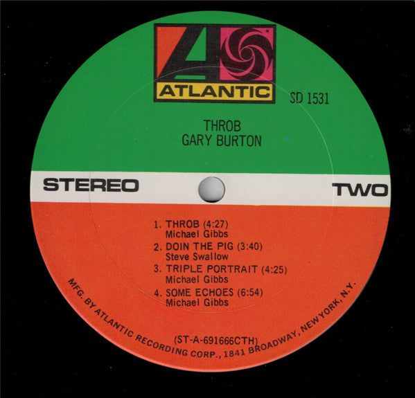 Gary Burton : Throb (LP, Album, CTH)