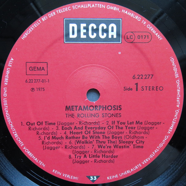 The Rolling Stones : Metamorphosis (LP, Comp, RE)