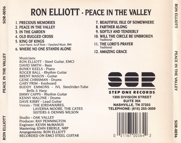Ron Elliott (9) : Peace In The Valley (CD, Album)