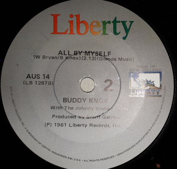 Buddy Knox with The Johnny Mann Singers : Three Eyed Man / All By Myself (7", RE)