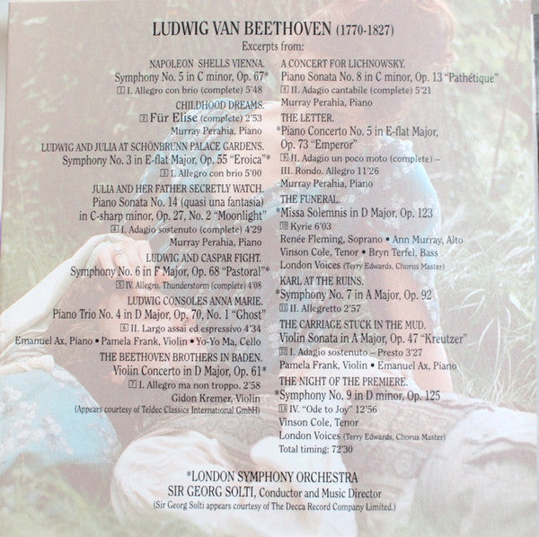 Ludwig Van Beethoven / Georg Solti, Emanuel Ax, Pamela Frank, Gidon Kremer, Yo-Yo Ma, Murray Perahia, London Symphony Orchestra : Ludwig Van B. - Immortal Beloved (Original Motion Picture Soundtrack) (CD, Comp)