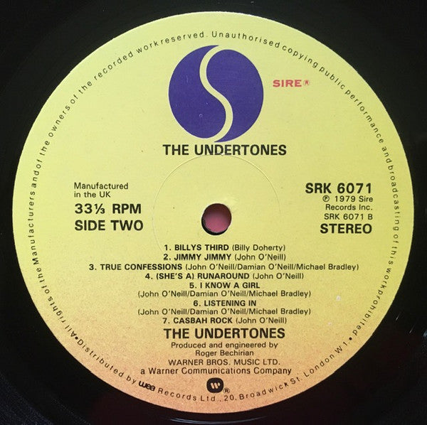 The Undertones : The Undertones (LP, Album, Non)