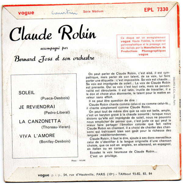 Claude Robin : Soleil (7", EP)