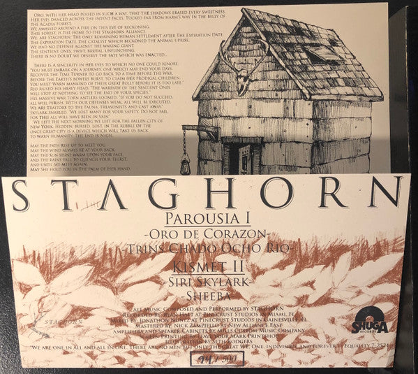 Staghorn : Parousia I - Kismet II (12", EP, Ltd, Num, RE, RP, Mul)