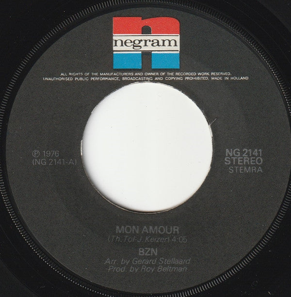 BZN : Mon Amour (7", Single)