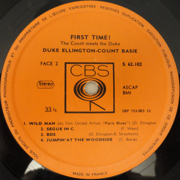 Duke Ellington And Count Basie : First Time ! The Count Meets The Duke (LP, Album, RE)