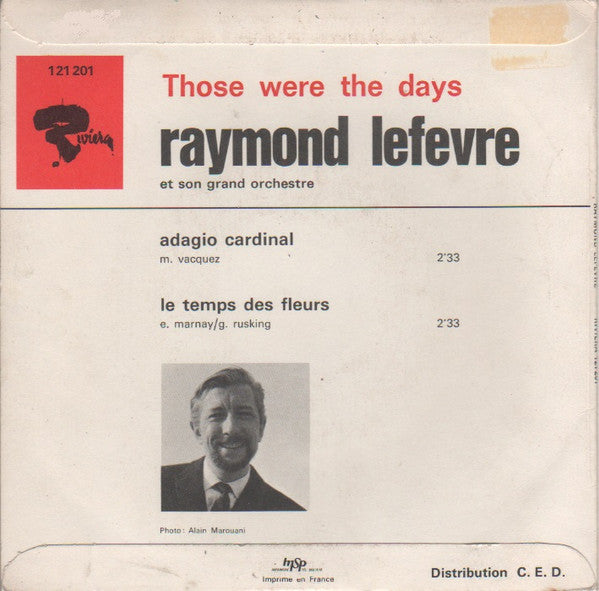 Raymond Lefèvre Et Son Grand Orchestre : Adagio Cardinal (7", Single)