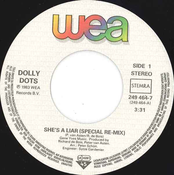 Dolly Dots : She’s A Liar (Special Remix) (7", Single)