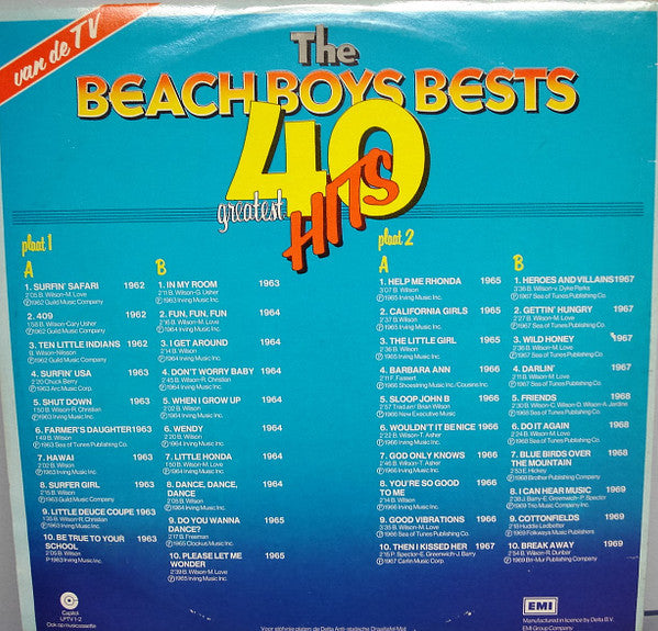The Beach Boys : Beach Boys Bests (40 Greatest Hits) (2xLP, Comp, RE)