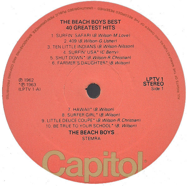 The Beach Boys : Beach Boys Bests (40 Greatest Hits) (2xLP, Comp, RE)