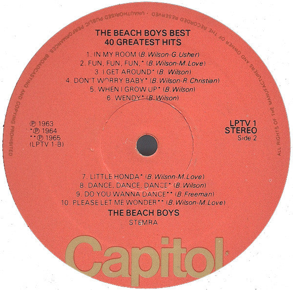 The Beach Boys : Beach Boys Bests (40 Greatest Hits) (2xLP, Comp, RE)