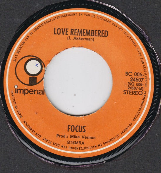 Focus (2) : Sylvia (7", Single, Juk)
