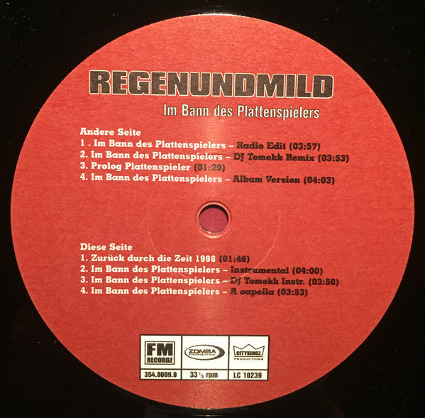 Regenundmild : Im Bann Des Plattenspielers (12")