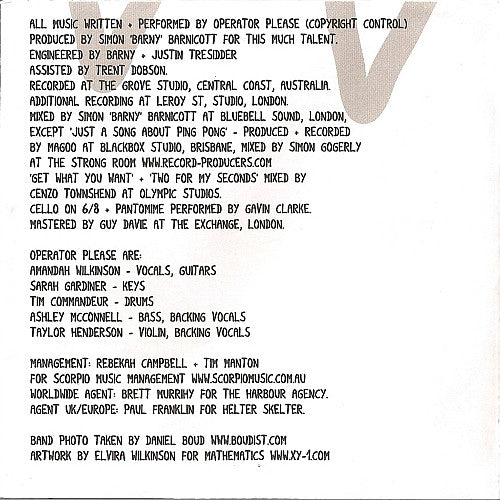 Operator Please : Yes Yes Vindictive (CD, Album)