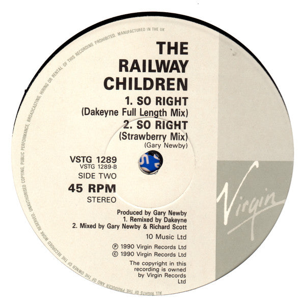 The Railway Children : So Right (12", Ltd, Gat)