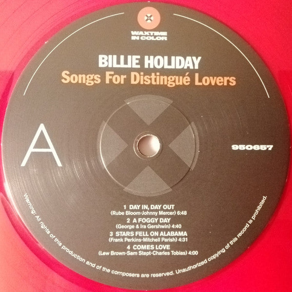 Billie Holiday : Songs For Distingué Lovers (LP, Album, Ltd, Red)