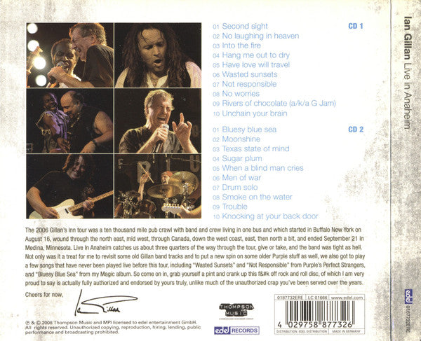 Ian Gillan : Live In Anaheim (2xCD, Dig)