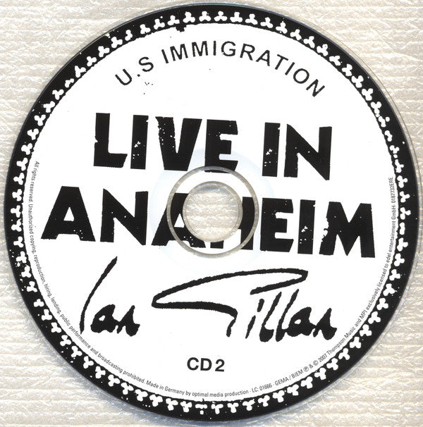 Ian Gillan : Live In Anaheim (2xCD, Dig)
