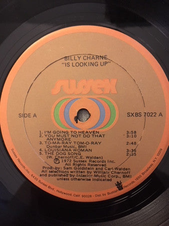 Billy Charne : Is Looking Up (LP, Album, Son)