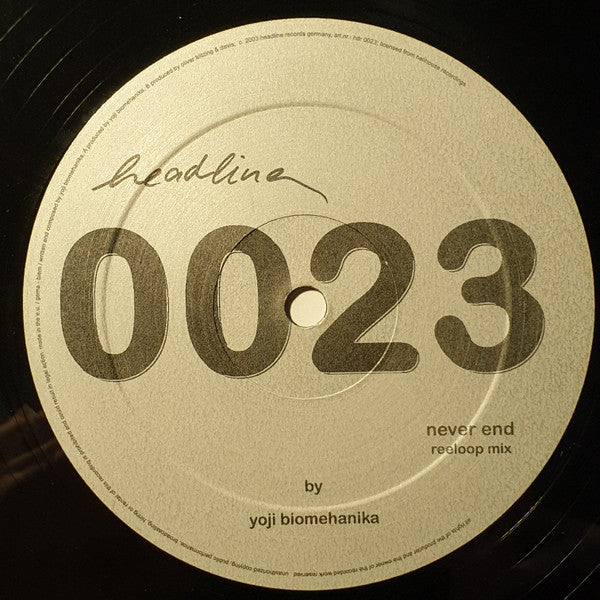 Yoji Biomehanika : Never End (12")