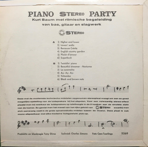 Kurt Baum (2) : Piano Stereo Party (LP, Album)