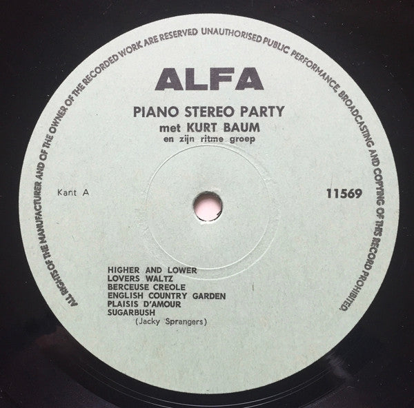 Kurt Baum (2) : Piano Stereo Party (LP, Album)