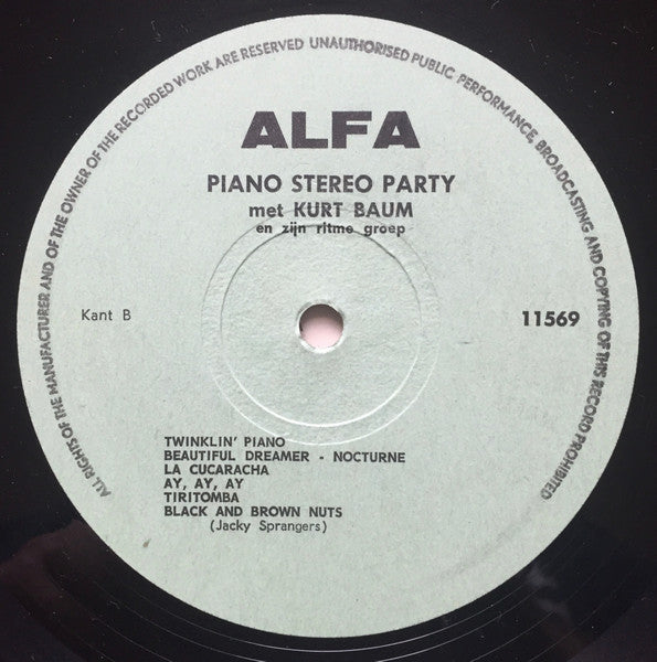 Kurt Baum (2) : Piano Stereo Party (LP, Album)