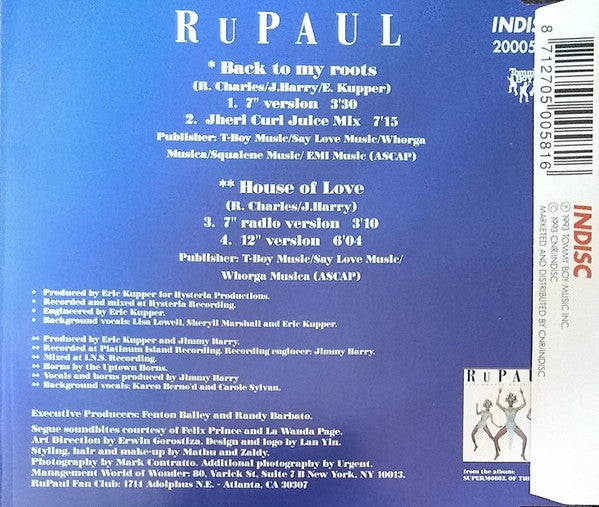 RuPaul : Back To My Roots / House Of Love (CD, Maxi)