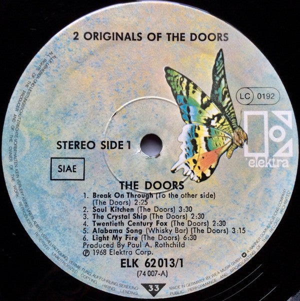 The Doors : 2 Originals Of The Doors (2xLP, Album, Comp)