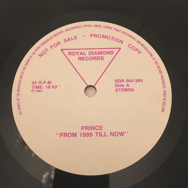 Prince / Charlye Danene* : From 1999 Till Now (12", Maxi, P/Mixed, Promo, Unofficial)