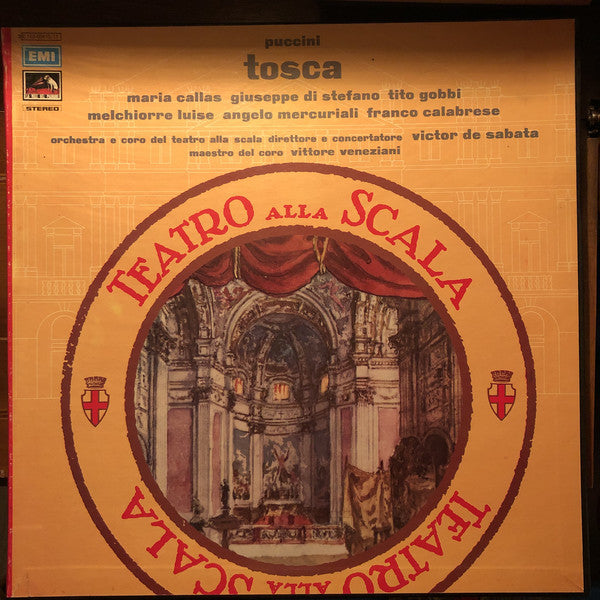 Teatro Alla Scala With Maria Callas, Giuseppe Di Stefano, Tito Gobbi Conducted By Victor De Sabata - Giacomo Puccini : Tosca (2xLP, RE)