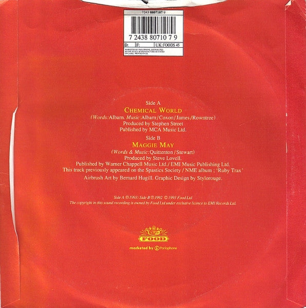 Blur : Chemical World (7", Single, Red)