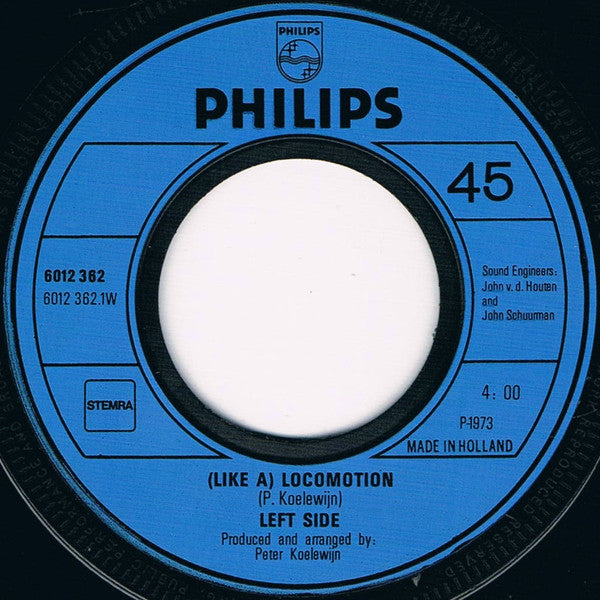 Left Side : (Like A) Locomotion / Mama You Said The Right Words (7", Single)