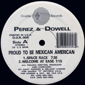 Perez & Dowell : Proud To Be Mexican American (12")