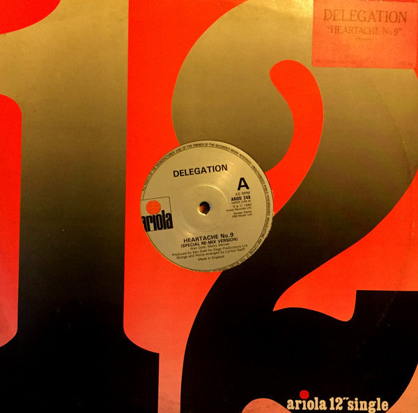 Delegation : Heartache No. 9 (Remix) (12", Single)