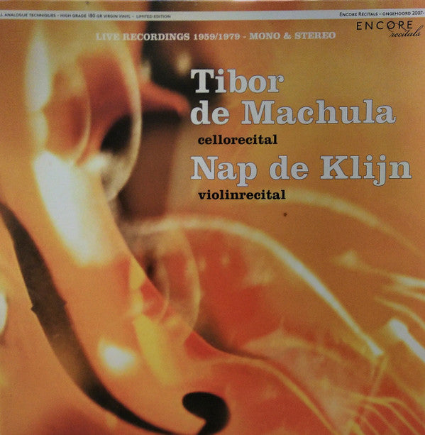 Tibor De Machula, Nap de Klijn : Live Recordings 1959/1979 (2xLP, Comp, Mono, Ltd, Lim)