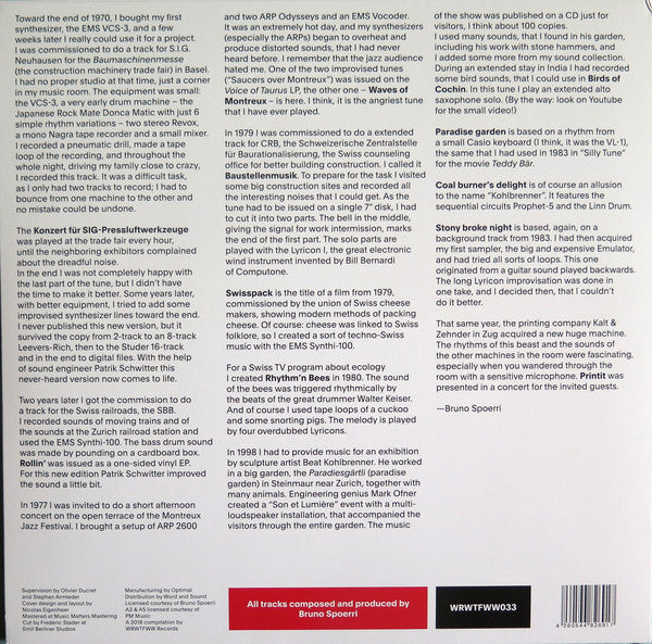 Bruno Spoerri : Rare & Unreleased 1971​-​1998 (LP, Comp)