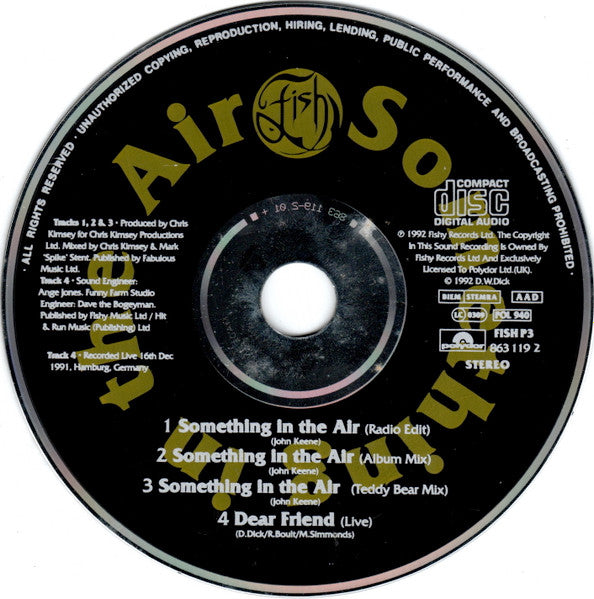 Fish : Something In The Air (CD, Maxi)