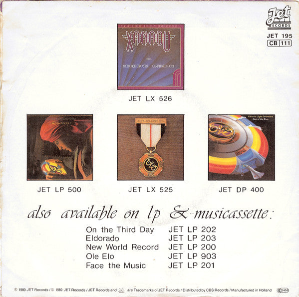 Electric Light Orchestra : All Over The World (7", Single, TEL)